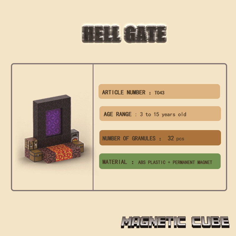 Minecraft Nether Portal Magnetic Set Build the Ic04.jpg