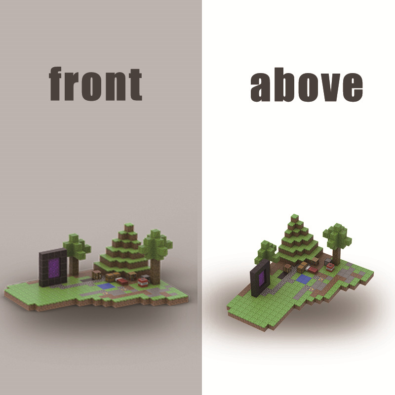 Minecraft Magnetic Dual World Set Build Overworld04.jpg
